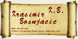 Krasimir Bošnjačić vizit kartica